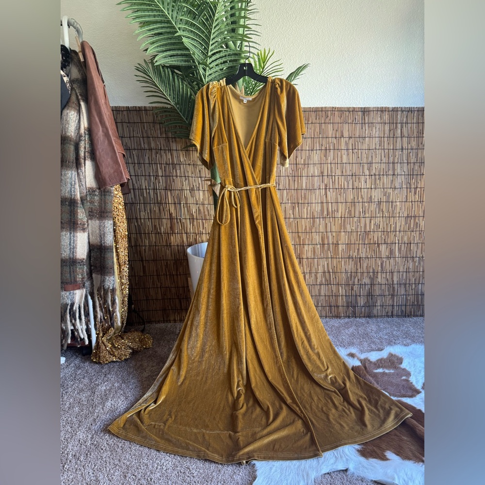 Baltic Born Meghan Velvet Wrap Maxi Dress